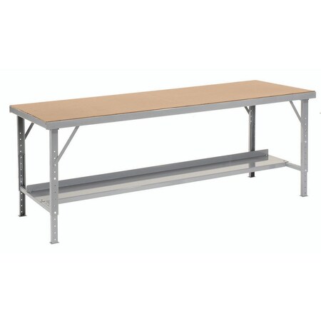 Global Industrial Heavy-Duty Extra Long Hardboard Folding Assembly Workbench, 120 W x 48 D, Gray 606774